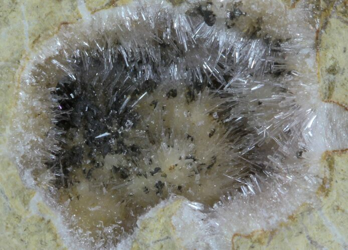 Aragonite & Kutnohorite Crystal Geode Half - Italy #61767